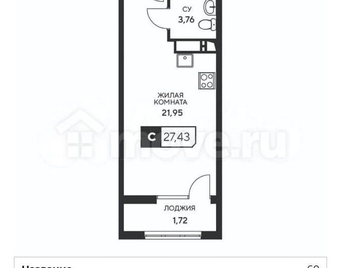 Продаю студию, 27.4 м²,                                                     Анапа